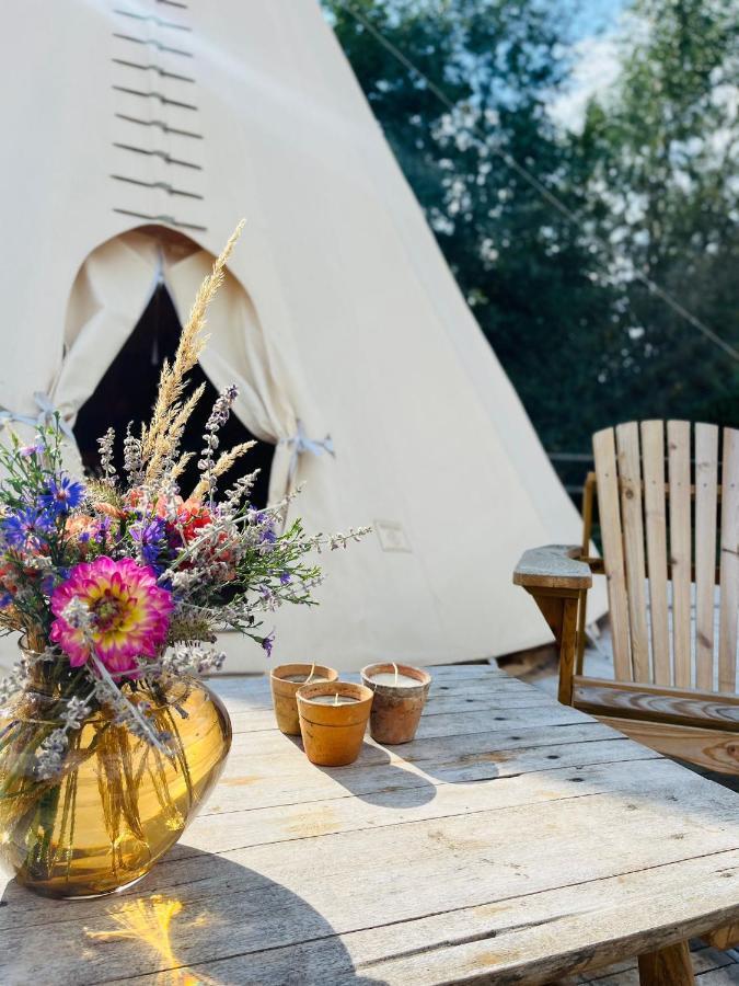 Comfort Tipi Marie, Tipi Bo Deluxe & Tent Nicolai - 'Glamping In Stijl' Lembeke Exterior photo